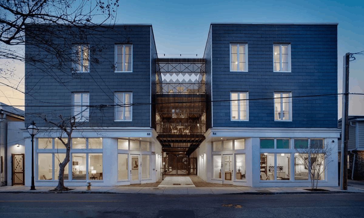 Exterior view of 257 Rutledge in downtown Charleston, South Carolina